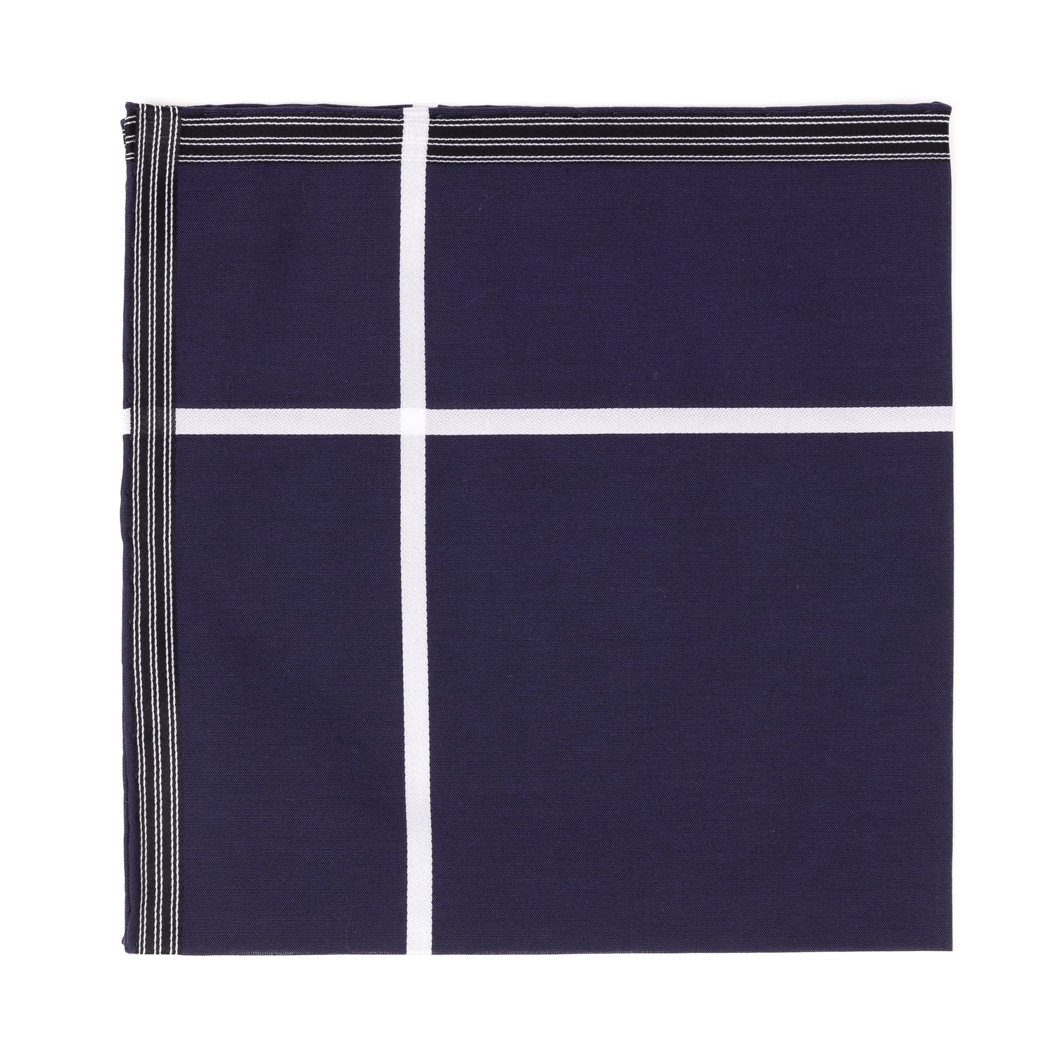 Blue Patterned Handkerchief "Socotra" made of fine Cotton - hand-rolled